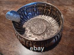 Rare Antique Ashtray Historical Collector's Item Solid Silver Spain 1808 C