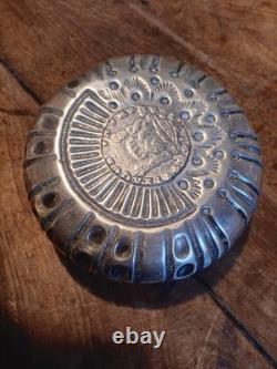 Rare Antique Ashtray Historical Collector's Item Solid Silver Spain 1808 C