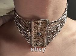 Rare Antique Austro-Hungarian Ethnic Silver Collar for Young Girl