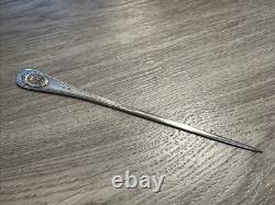 Rare Antique Letter Opener Crowned Monogram Solid Silver and Gold