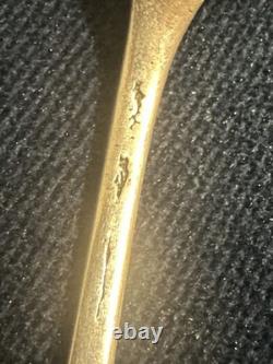 Rare Antique Mustard Spoon Farmer Generals STERLING SILVER/18th Century