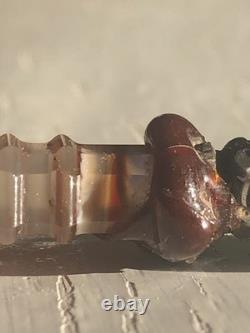 Rare Antique Seal with Faceted Agate and Solid Silver Handle, 19th Century