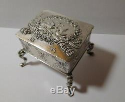 Rare Antique Silver Pill Box