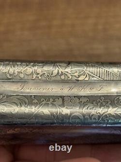 Rare Antique Solid Silver Cigar Box Chinese Decoration