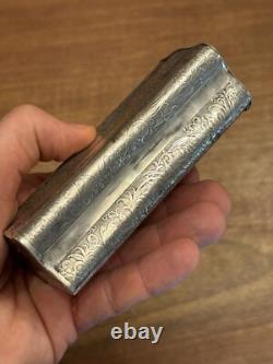 Rare Antique Solid Silver Cigar Box Chinese Decoration