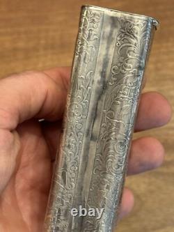Rare Antique Solid Silver Cigar Box Chinese Decoration