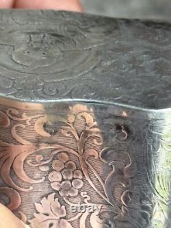 Rare Antique Solid Silver Cigar Box Chinese Decoration