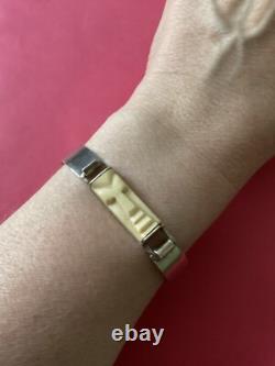 Rare Art Deco Creator Old Opening Bracelet Solid Silver, Carved, Hallmarked