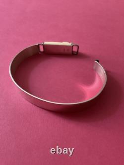 Rare Art Deco Creator Old Opening Bracelet Solid Silver, Carved, Hallmarked