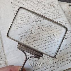 Rare Large Vintage Silver 1900 Solid Silver Magnifying Glass