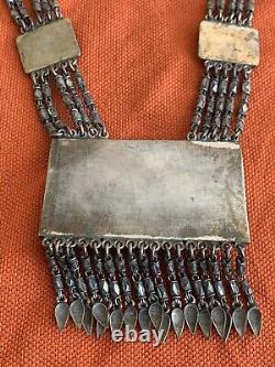 Rare Massive Silver Large Berber Oriental Necklace Egypt Ancient Lapis Lazuli