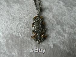 Rare Old Art Nouveau Silver Pendant Bedding / Or Regional And Shiny Jewel