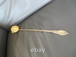 Rare Old Large Punch Or Crene Ladle In Solid Silver And Vermeil 95gr