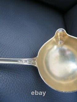 Rare Old Large Punch Or Crene Ladle In Solid Silver And Vermeil 95gr