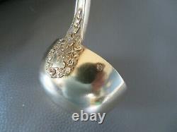 Rare Old Large Punch Or Crene Ladle In Solid Silver And Vermeil 95gr