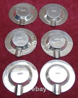 Rare Old Services 6 Piece A Caviar Solid Silver Controlled 800 MD 93 Grams