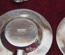 Rare Old Services 6 Piece A Caviar Solid Silver Controlled 800 MD 93 Grams