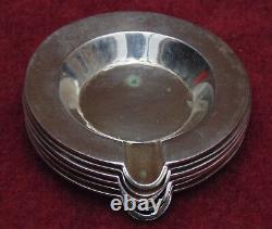 Rare Old Services 6 Piece A Caviar Solid Silver Controlled 800 MD 93 Grams