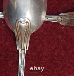 Rare Old Very Pretty 6 Spoon Moka Solid Silver Minerva Controlled 81.56 Gram