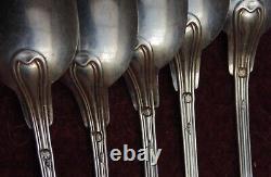 Rare Old Very Pretty 6 Spoon Moka Solid Silver Minerva Controlled 81.56 Gram