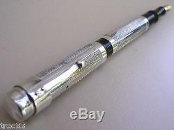 Rare Pen In Sterling Silver Pen Gold 18 Ct Old Collection Debut 1900