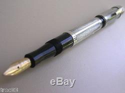 Rare Pen In Sterling Silver Pen Gold 18 Ct Old Collection Debut 1900