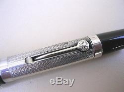 Rare Pen In Sterling Silver Pen Gold 18 Ct Old Collection Debut 1900