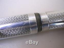 Rare Pen In Sterling Silver Pen Gold 18 Ct Old Collection Debut 1900