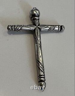 Rare Regional Antique Cross 17th/18th Century Solid Silver