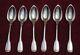 Rare Ancient Very Pretty 6 Solid Silver Mocha Spoons Minerva Controlled 81.56 Grams
