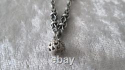 Rare antique solid silver charm necklace, 19th century Napoleon III