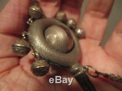 Rattle Antique Silver Mother-of-pearl Rare Model With Internal Ball Dated 1867