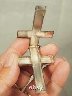 Regional Cross Antique Silver Reliquary