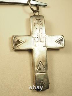 Regional Reliquary Cross, Antique 18th Century Solid Silver, Brittany Antique Silver Cross
