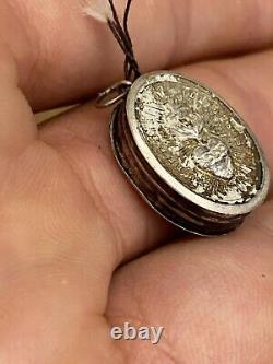 Reliquary & Medallion & Relic & Ancient & Solid Silver Case & France