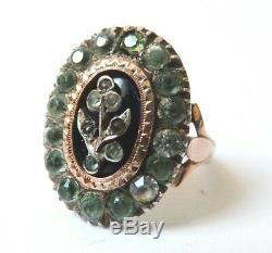 Ring 19th Century Or + Silver + Gold Rhinestone Former Bijou Ring