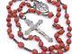 Rosary Old Solid Silver And Red Coral Beads Xix