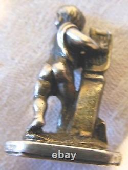 SEAL, STAMP, ANCIENT STAMP in STERLING SILVER, LYRE PLAYER