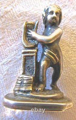 SEAL, STAMP, ANCIENT STAMP in STERLING SILVER, LYRE PLAYER