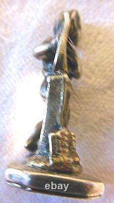 SEAL, STAMP, ANCIENT STAMP in STERLING SILVER, LYRE PLAYER