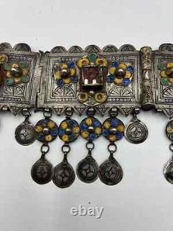 SILVER BERBER KABYLE FRONT PARURE ancient Marriage TAOUNZA