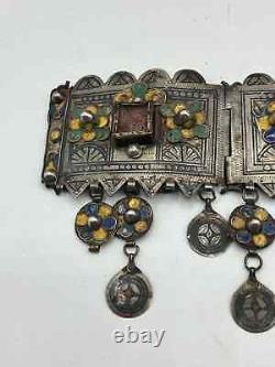 SILVER BERBER KABYLE FRONT PARURE ancient Marriage TAOUNZA