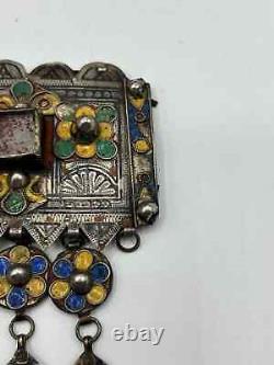 SILVER BERBER KABYLE FRONT PARURE ancient Marriage TAOUNZA