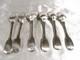 Solid Silver With Rooster 539 Gr Antique 6 Place Settings Spoon Fork Edge Filet