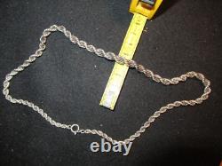 SUPERB ANTIQUE SOLID SILVER (835) CHOKER NECKLACE, 46 cm