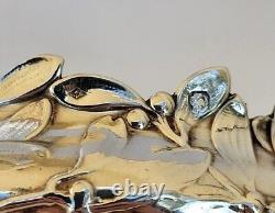 SUPERB antique pair of salt cellars in solid silver Art Nouveau Charles Murat