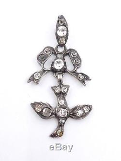 Saint Esprit Pendant In Sterling Silver And Rhinestones 19th Century Regional Jewel