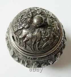 Salière Argent Massive Old Medieval Byzantine Decoration Saleron Griffin Silver Salt