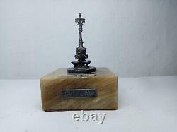 Sculpture Font de Canaletes Barcelona in solid silver 915 sterling silver antique