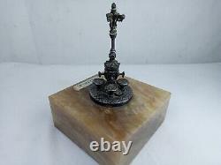 Sculpture Font de Canaletes Barcelona in solid silver 915 sterling silver antique